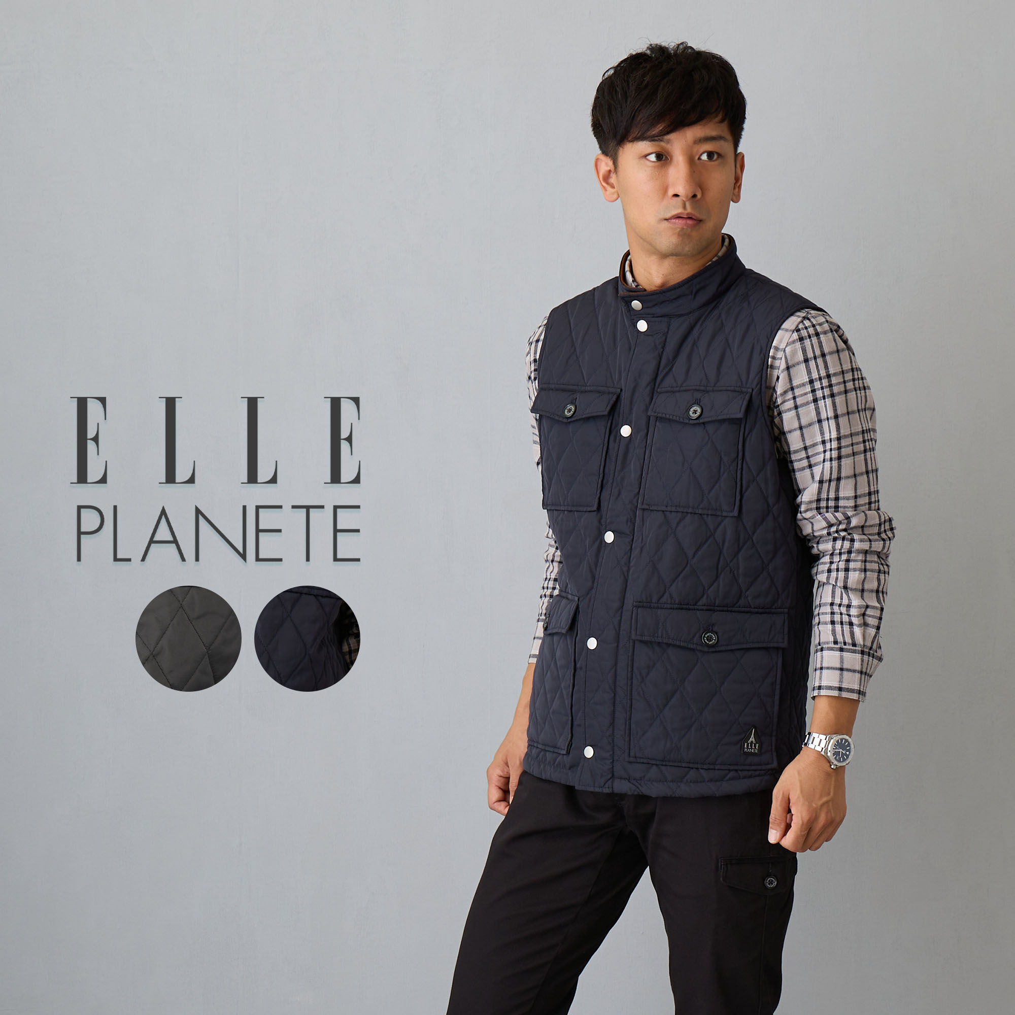 楽天市場】ベスト メンズ ニット Vネック 薄手 ELLEPLANETE エル