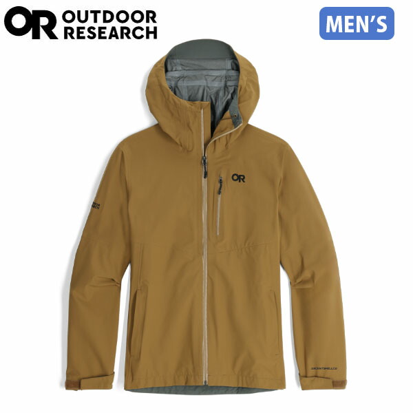 アウトドア問い合わせ OUTDOOR RESEARCH メンズ レインジャケット Ms フォーレイ 3L 上衣 コヨテ  雨合羽 防風 OR19846143007