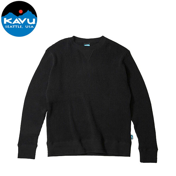 カブー KAVU  メンズ サーマルシャツ マービンズクルー 黒いこと 古典的 生あたたかい ヴィンテージ感 KAV19820127001 メンズファッション-その他