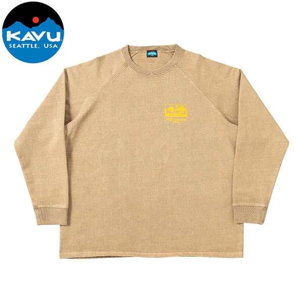 カブー KAVU メンズ Tシャツ ヘビーウェイト ロングスリーブTシャツ ブラウン レイヤー オーバーサイズ KAV19821924077