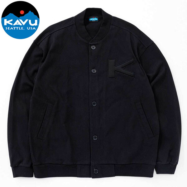 カブー KAVU レディース アワードジャケット ヘビーウエイトパッチジャケット ブラック コットン100% 度詰め天竺 KAV19822318001