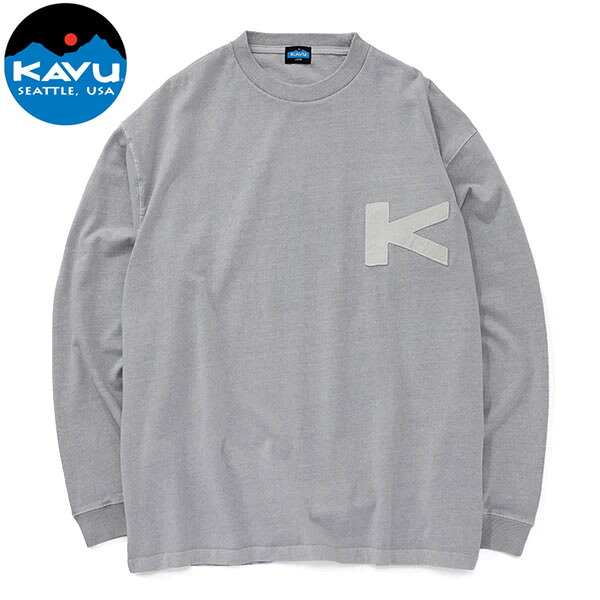 カブー KAVU メンズ Tシャツ ケーパッチロングスリーブTシャツ ライトグレー シンプル 存在感 K 綿100% KAV19822320013