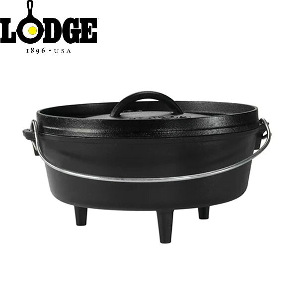 ロッジ LODGE ダッチオーブン キャンプオーヴン 10インチ L10CO3 ブラック キャストアイアン 鋳鉄 キャンプ アウトドア LDG19240119000010
