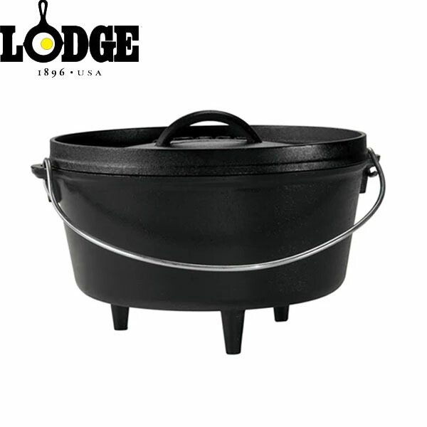 ロッジ LODGE ダッチオーブン キャンプオーヴン 10インチディープ L10DCO3 ブラック キャストアイアン 鋳鉄 キャンプ アウトドア LDG19240120000010