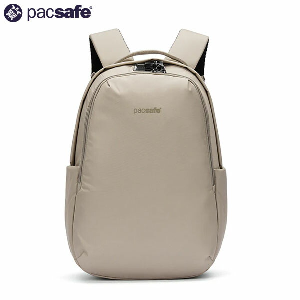 パックセーフ PacSafe V16 バックパック ベージュ リュック 通勤 通学 撥水 16L RFID スキミング防止 盗難防止 海外旅行 トラベル 防犯 PAC12970376237000