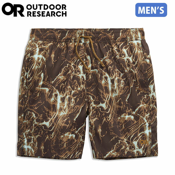 アウトドアリサーチ OUTDOOR RESEARCH Ms オデッセイ マルチショーツ チェスナットアルコーブプリント ハーフパンツ ショートパンツ 海パン メンズ 撥水 耐水 速乾 軽量 吸汗 UVカット UPF50+ OR19846262557