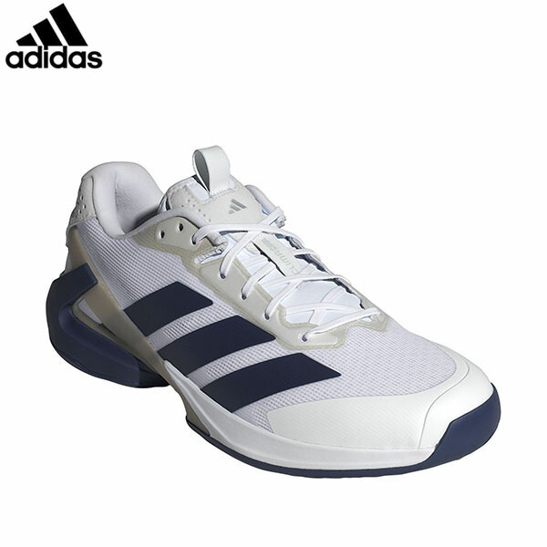 アディダス adidas 庭球シューズ アディゼロ ウーバーソニック 5 庭球 / adizero Ubersonic 5 Tennis フットウェアホワイト/うす暗い青み/シルバーメタリック JR1736 オール厚地の外套 レギュラー相応う ADSJR1736