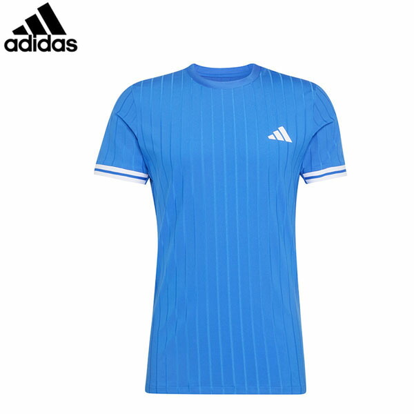 アディダス adidas メンズ 庭球お召しもの 半袖プルオーバー 庭球 クライマクール 無償性昇降機 プルオーバー 労働者階級 グローリーブルー QY614 ADSQY614KD7600
