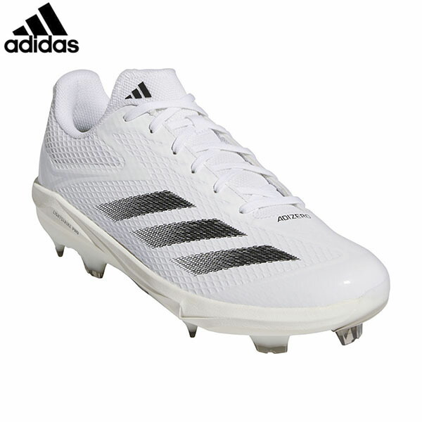 adidas ADIZERO ホワイト/ゴールド スパイク adidas 25cm限定 野球 スパイク 金具 アディダス アディゼロ