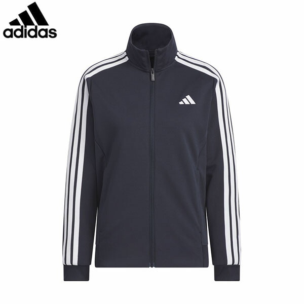 アディダス adidas トラックトップ レディース スリーストライプス ルーズフィット ダブルニット トラックトップ レジェンドインク/ホワイト マルチスポーツ ADSJVP35JW9787