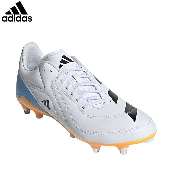 アディダス adidas ラグビースパイク RS15 ソフトグラウンド用 ラグビースパイク JP8792 フットウェアホワイト/ルシッドアクアマリン/ルシッドタンジェリン ADSJP8792