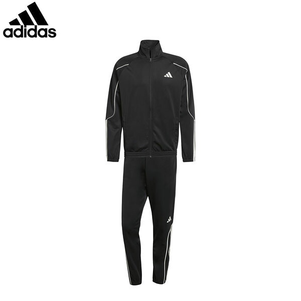 アディダス adidas メンズ 貨物自動車背広 スリーストライプストラックスーツ KLG53 (トップス)黒いこと/象牙色、(ボトムス)黒いこと/象牙色 運動競技 ADSKLG53JN1817