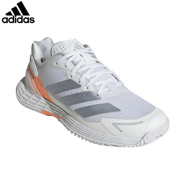アディダス adidas レディース テニスシューズ デファイアント スピード 2 テニス フットウェアホワイト/ヘイローブルー/ビームオレンジ ADSJR1785