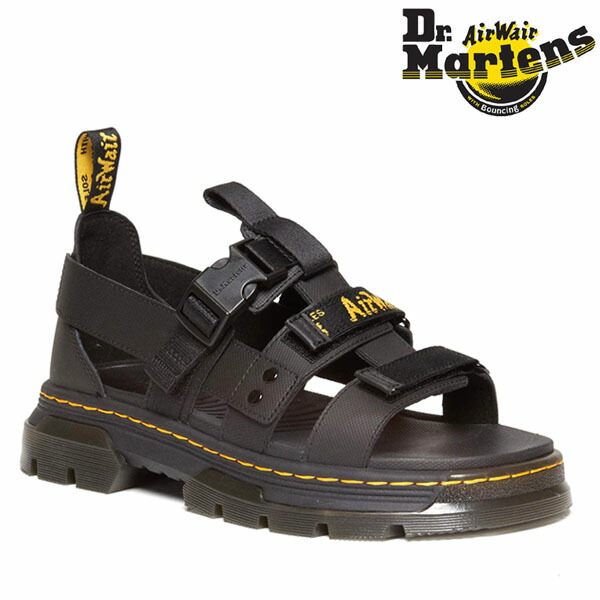 国内定め事品 お医者さんマーチン Dr.Martens PEARSON マルチストラップ サンダル BLACK メンズ レディース 今めかしい DRM31574001