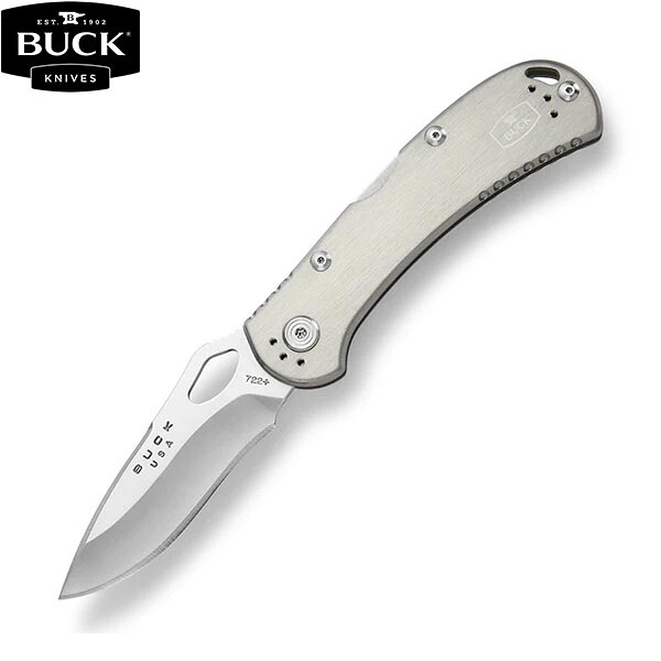 BUCK KNIVES うしろ側九寸五分 722 スピットファイヤー 薄墨色 折り畳み 軽さ 耐久性 BKN14020182015000