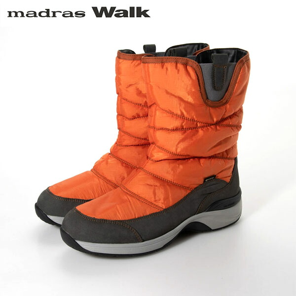 マドラスウォーク madras Walk レディース ゴアテックス ナイロンブーツ スノーブーツ MWL1016 ORANGE 雨合羽透湿 防滑 防寒 MADMWL1016ORA