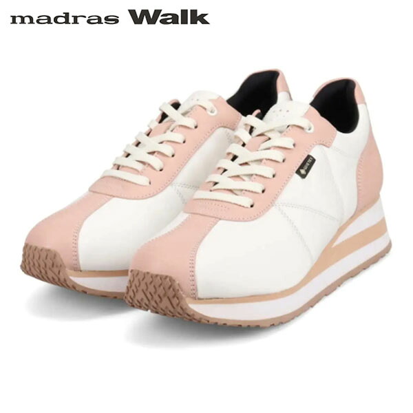 マドラスウォーク レディース MWL1030A ゴアテックス GORE-TEX スニーカー防水透湿 ナイロンスニーカー WHITE/PINK madrasWalk MADMWL1030AWHTPIN