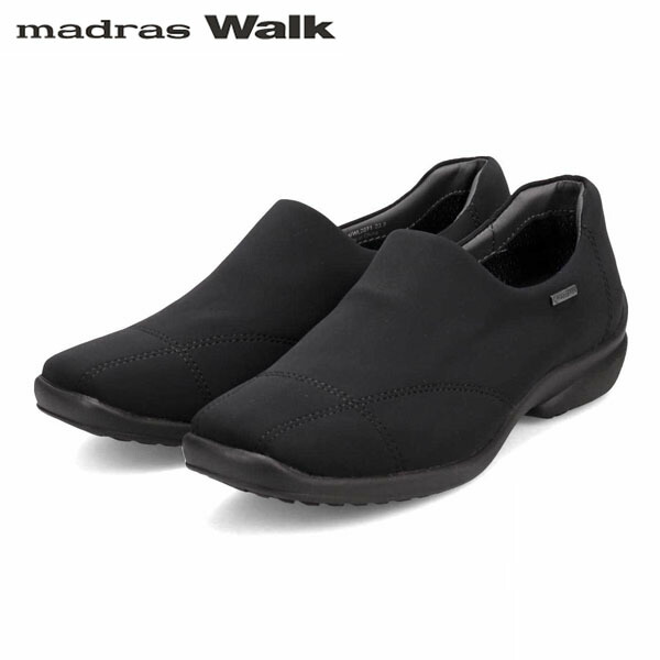 マドラスウォーク madras Walk レディース ゴアテックス シューズ スリッポン MWL2071 BLACK 雨合羽透湿 防滑 MADMWL2071BLA