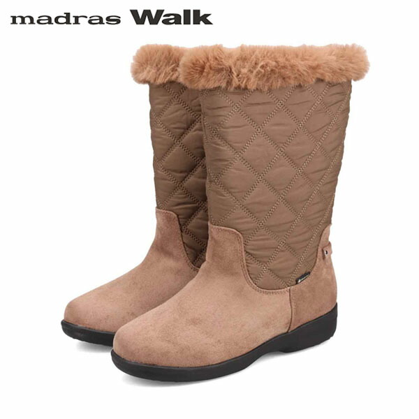 マドラスウォーク madras Walk レディース ゴアテックス スノーブーツ キルティング MWL2232 OAK 雨合羽透湿 MADMWL2232OAK