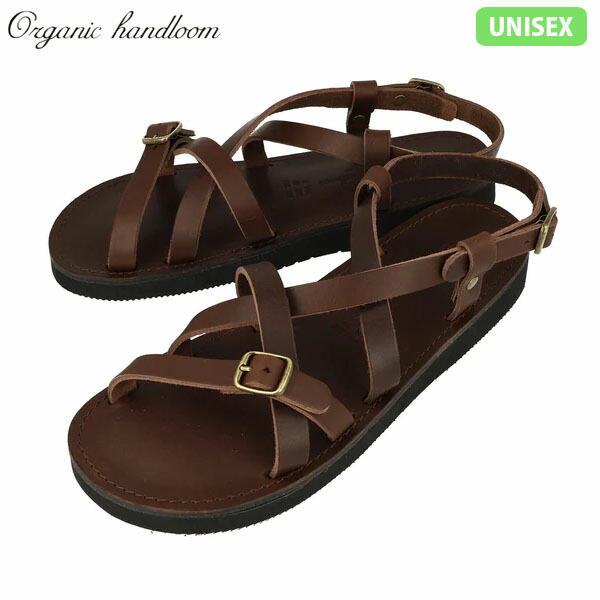 オーガニックハンドルーム Organic handloom レディース メンズ GAYA ガヤ ダークブラウン レザーサンダル ストラップサンダル グルカサンダル 日本製 OH001208 OH001208