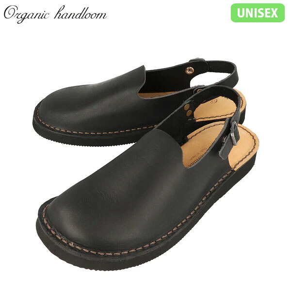 オーガニックハンドルーム Organic handloom レディース メンズ MEISSEN マイセン ブラック レザー クロッグサンダル 日本製 OH007009 OH007009