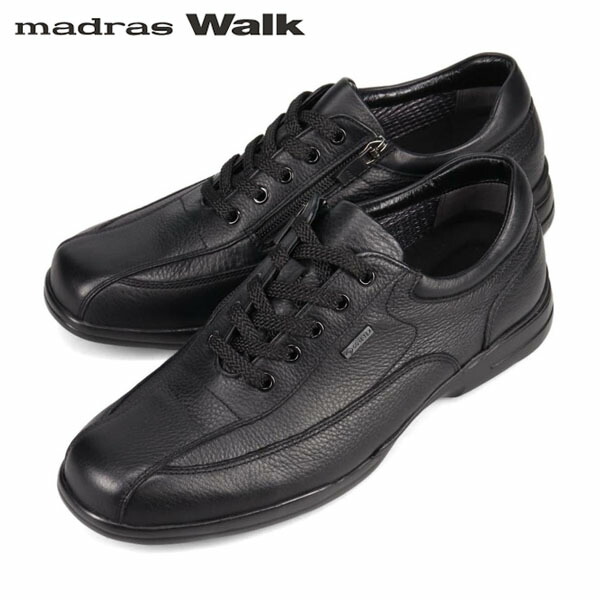 マドラスウォーク madras Walk メンズ ゴアテックス スニーカー MW7400 BLACK 黒いこと 雨合羽透湿 GORE-TEX 全天候 雨 心地よいシューズ MADMW7400BLA