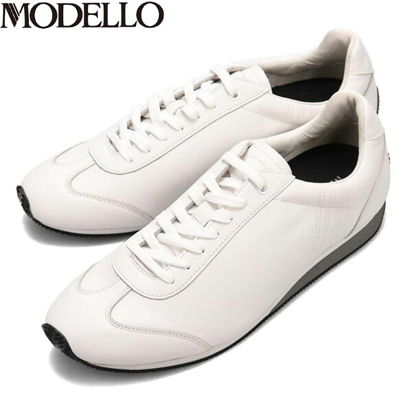 モデロ MODELLO メンズ レザースニーカー DM3347 WHITE カバロス加工 マドラス madras MODDM3347WHT
