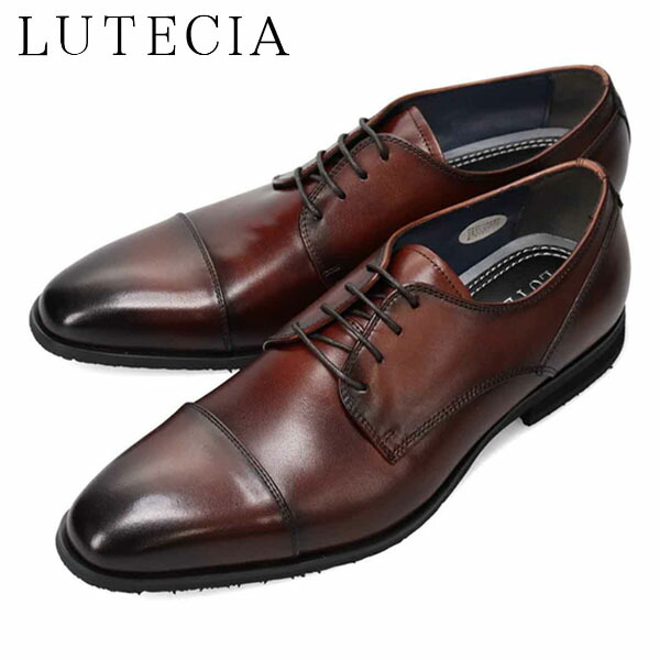ルーテシア LUTECIA メンズ ビジネスシューズ 革靴 ドレスシューズ LU7816 BROWN 茶色 滑りにくい マドラス madras LUTLU7816BRN