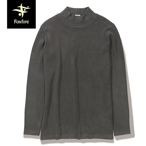 フォックスファイヤー Foxfire メンズ カットソー コール天ハイネック Corduroy High-neck 伸ばすこと 中厚地 炭素黒いこと（152） FOX5115485152