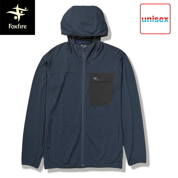 フォックスファイヤー Foxfire メンズ レディース パーカー SCプリモフーディ ネイビー(046) 防虫 吸汗 スコーロン UVカット FOX5215591046