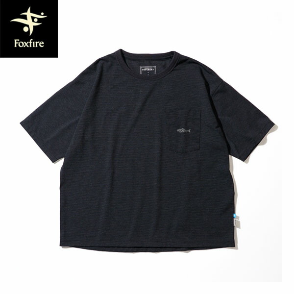 フォックスファイヤー Foxfire メンズ 半袖Tシャツ FISHDOMポケットT S/S チャコール 旅行 速乾 ロゴT FOX6915625023