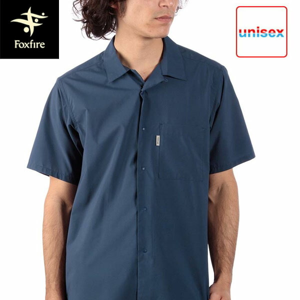 フォックスファイヤー Foxfire メンズ レディース シャツ 半袖 TSシェルシャツS/S ネイビー(046) 軽量 速乾 FOX5212525046