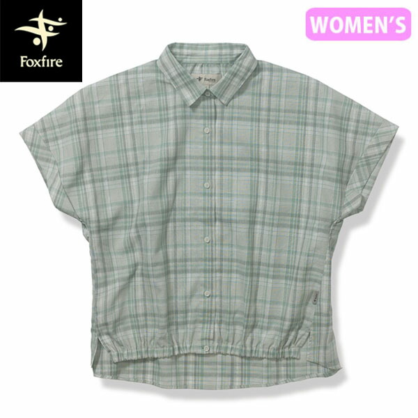 フォックスファイヤー Foxfire レディース シャツ 半袖 TSリネンチェックシャツS/S ミストミント(247) 吸汗速乾 FOX8212582247 6,268円