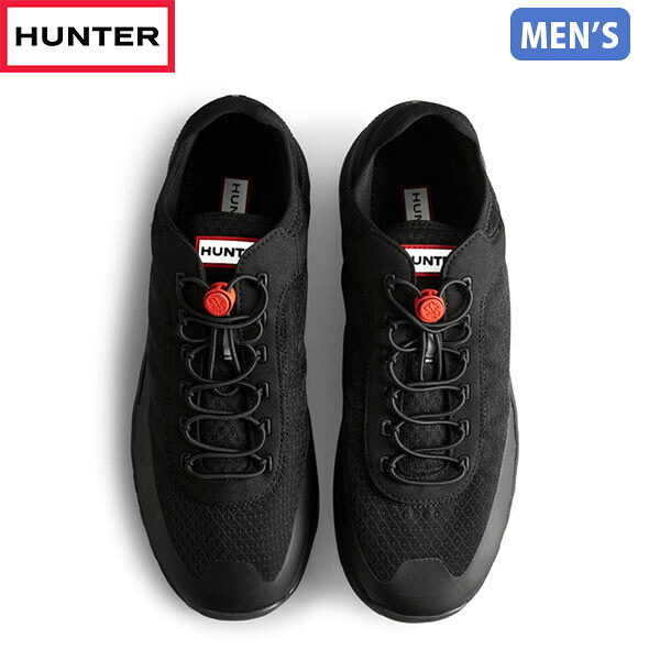 国内定まり品 猟り人 HUNTER スニーカー シューズ メンズ MFF9100REN BLK 黒いこと 黒 メンズ 周遊 スニーカー HURMFF9100RENBLK