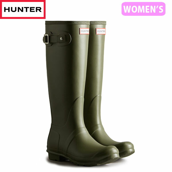 国内置き目品 山立ち HUNTER レインブーツ 長靴 レディース 雨合羽 雨水 雨季 通学 通い WFT1000RMA OVL レディース 目あたらしい トール 雨水 ブーツ HURWFT1000RMAOVL