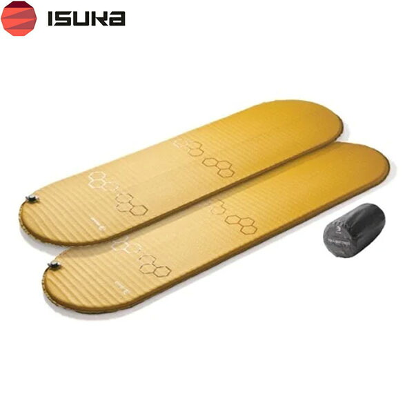イスカ ISUKA トレイルマットレス Mid マスタード シュラフ関連小物 収納袋付き キャンプ 登山 アウトドア ISU203933｜Retailer　リテイラー