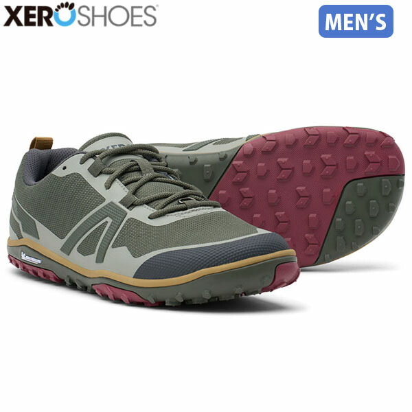 ゼロシューズ XEROSHOES メンズ スニーカー スクランブラー ロー EV Army Green アーミーグリーン ランニング アウトドア XERSLVMAMGN