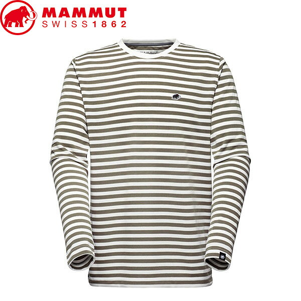 マムート MAMMUT ユニセックス 長袖Tシャツ Mammut Stripe Longsleeve AF アジアンフィット marsh-white MAM10160182040329｜Retailer　リテイラー