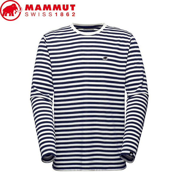 マムート MAMMUT ユニセックス 長袖Tシャツ Mammut Stripe Longsleeve AF アジアンフィット marine-white MAM1016018205899