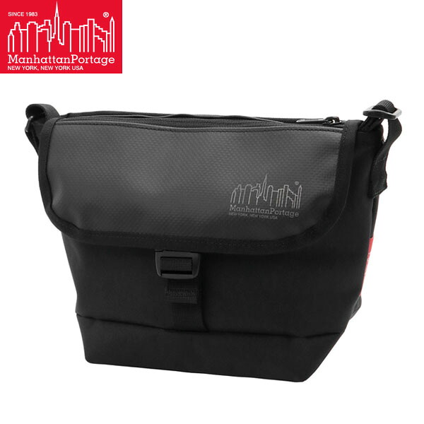 マンハッタンポーテージ メッセンジャーバッグ 防水 Manhattan Portage Pacific Nylon Messenger Bag Flap Zipper Pocket W/ Divider Black MP1603FZPDHPWPBLK|Retailer リテイラー