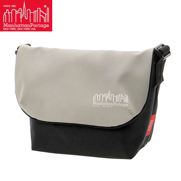 マンハッタンポーテージ メッセンジャーバッグ 防水 Manhattan Portage Nylon Messenger Bag JR Back Pocket W/ Divider Magnet VEG Leather 600D HYDR Gray ベジレザー マグネット開閉式 MP1605JRBPDMGNTVGL6GRY