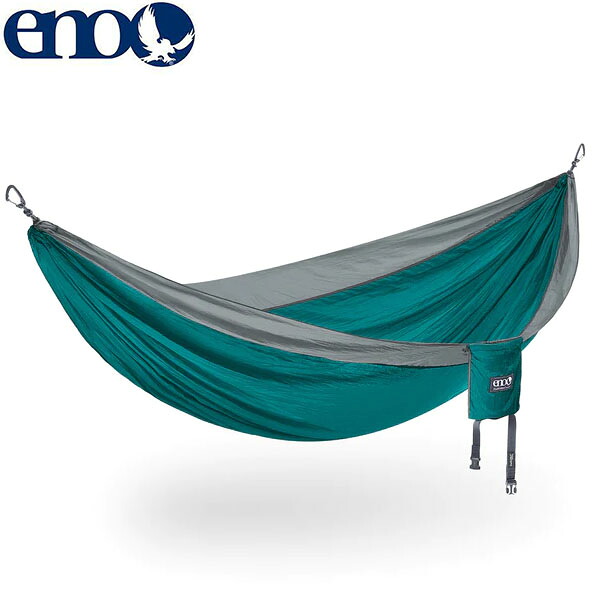 イーノ ENO ハンモック 1人用 2人用 DoubleNest Hammock Seafoam/Grey DN011 キャンプ ピクニック アウトドア ENO0811201019667｜Retailer　リテイラー