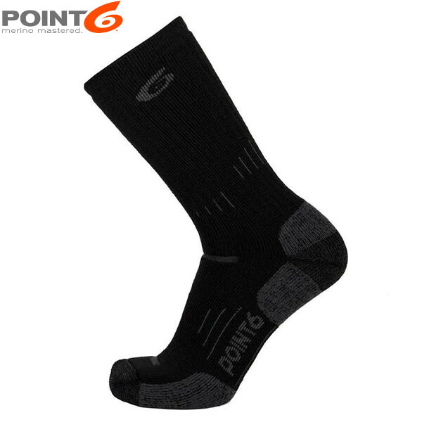 POINT6 ポイント6 メンズ レディース 靴下 ソックス メリノウール Tactical Operator Heavy Mid-Calf Black 厚手 ヘビークッション ふくらはぎ丈 P60400BLA
