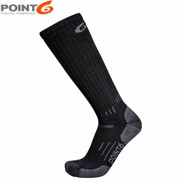 POINT6 ポイント6 メンズ レディース 靴下 ハイソックス メリノウール Tactical Arctic Heavy Cushion OTC Black 厚手 ヘビークッション P60950BLA