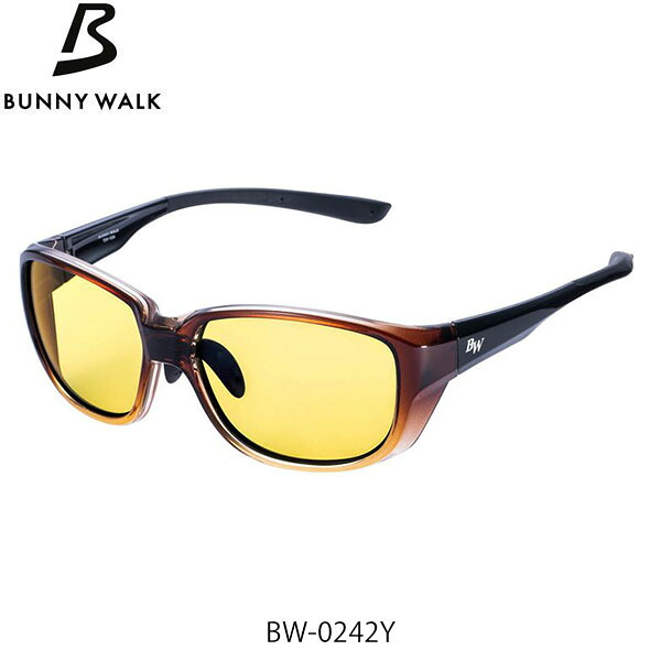 BUNNY WALK バニーウォークサングラス ナイトグラス 機能性サングラス BW-0242Y HALF BROWN&times;BLACK ハーフブラウン&times;ブラック YELLOW&times;NIGHT GLASSES GLE4580274171584｜Retailer　リテイラー
