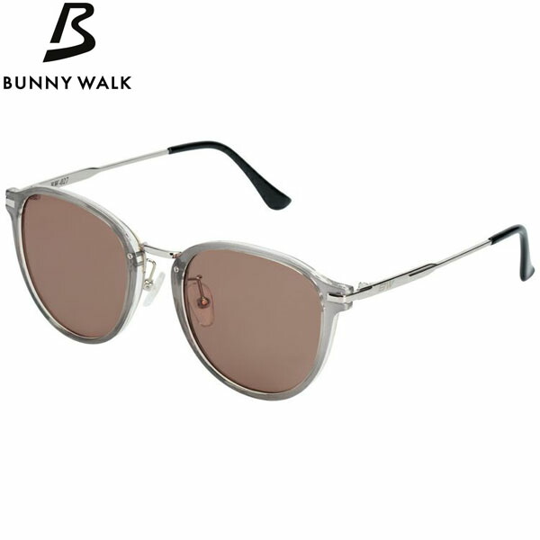 バニーウォーク BUNNY WALK 偏光黒眼鏡 BW-0272C しろがね色(HC-BROWN/POPUP LENS) 4曲線状の形 ジールオプティクス ZEAL OPTICS GLE4580274171898