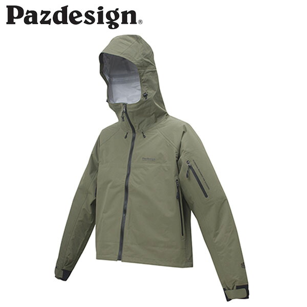 パズデザイン Pazdesign PBR-048 ブレスシェードウェーディングレインジャケットIII オリーブ 透湿雨合羽 御釣り アウトドア PAZPBR048OLV