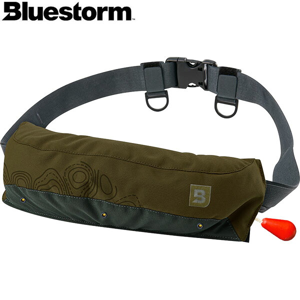 ブルーストーム BLUESTORM 膨脹式ライフジャケット Reモーゲットウエスト ハンターグリーン BSJ-9330RS 国土交通省型式承認品 TypeA 高階救命器具 BLUBSJ9330RSHGR