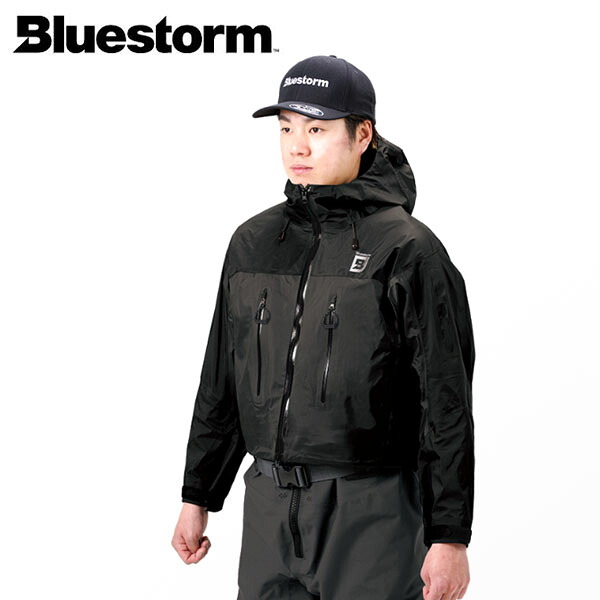 BLUESTORM 青味暴風 フィッシングウェア レインジャケット ポンティアス ウェーディングジャケット ラヴァブラック BSJ-SRJ1R 高階救命物の具 BLUBSJSRJ1RLBL