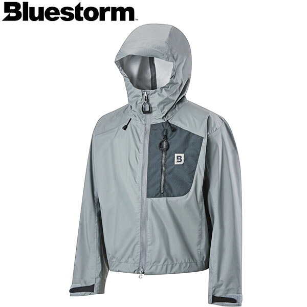 青味暴風 BLUESTORM レインジャケット フィッシングジャケット グリゲールウェーディングジャケット しろがね色 BSJ-SRJ4 軽さ 高階救命物の具 BLUBSJSRJ4AGR